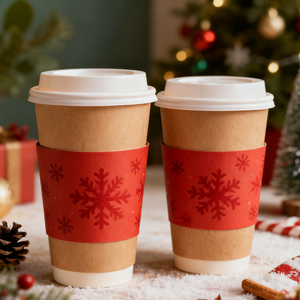 Customized <strong>Christmas</strong> Disposable <strong>Paper</strong> <strong>Cups</strong> Eco-friendly Disposable Single and Double Wall Hot Drink Coffee <strong>Cups</strong> with Lids - Product Image 2