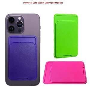 New Leather Texture Phone Card Holder Multifunctional Universal Self <b>Adhesive</b> Back Sticker Wallet For Credit Card ID - Product Image 1