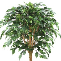 Vente en gros d'arbres artificiels en ficus réalistes de 150 cm, plante verte artificielle réaliste, décoration pour les espaces intérieurs de la maison et du bureau