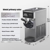 Machine à crème glacée automatique Crownwing 220W, usage intensif, en acier inoxydable, usage commercial, appareil de cuisine électrique