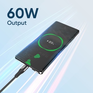 Câble USB-C VIDVIE à charge rapide PD 60W, tressé en nylon, <span class=keywords><strong>de</strong></span> haute qualité, pour téléphone – Câble <span class=keywords><strong>de</strong></span> données à charge rapide - Product Image 2