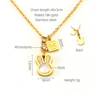 Vendita calda <span class=keywords><strong>in</strong></span> acciaio inox 18k catena d'<span class=keywords><strong>oro</strong></span> ciondolo <span class=keywords><strong>con</strong></span> piccola stella e collana quadrata per le donne - Product Image 6