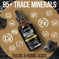 Complément alimentaire en gouttes liquides et résine de Shilajit pur, Shilajit de l'Himalaya testé en laboratoire, stimulant naturel de l'énergie et de la performance