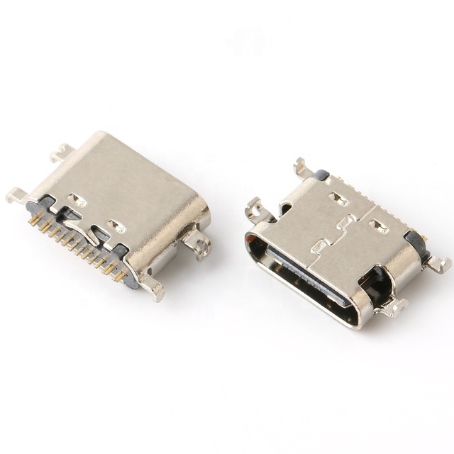 Smt 16 pin female connector Connector Type-c 16Pin Sink 1.6mm connector usb c type c socket