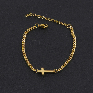 Braccialetto croce impermeabile in acciaio inossidabile per gli uomini braccialetto religioso cattolico fede cristiana croce bracciale gioielli da uomo - Product Image 4