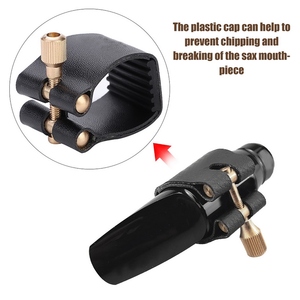 Abrazadera <span class=keywords><strong>de</strong></span> ligadura <span class=keywords><strong>de</strong></span> PU con tapa <span class=keywords><strong>de</strong></span> plástico para boquilla <span class=keywords><strong>de</strong></span> saxofón <span class=keywords><strong>tenor</strong></span> <span class=keywords><strong>de</strong></span> baquelita, duradera - Product Image 5
