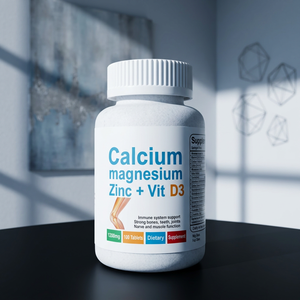 Comprimés de magnésium et de vitamine D3 en marque privée OEM ODM, complément alimentaire pour soutenir le système immunitaire des hommes, 100 comprimés - Product Image 5