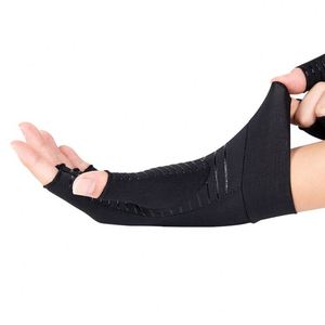 Gants de fitness mi-doigts pour hommes en fibre de cuivre antidérapants pour le cyclisme en extérieur, la gym et la rééducation - Product Image 4