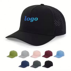 Gorra de Béisbol de Alta Calidad de 5 Paneles, Impermeable, con Perforaciones Láser, Logotipo Personalizado, Gorra Trucker - Product Image 1