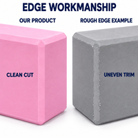 Blocs de yoga en mousse en gros, fabriqués en EVA avec logos personnalisés en relief et couleurs assorties pour les commandes OEM et ODM