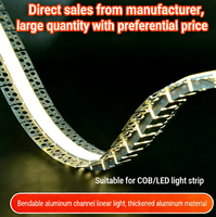 Profilé en aluminium anodisé flexible et pliable de 30 mm à double face, pour canal LED en alliage, silicone, série 6000