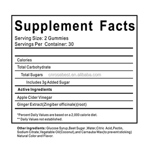 L'aceto di sidro di mele senza zucchero si Detox dimagrante dimagrante caramelle gommose di aceto di sidro di mele biologico - Product Image 6