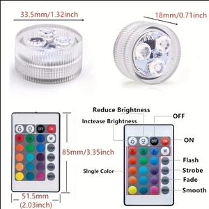 Mini LED luci di zucca <span class=keywords><strong>a</strong></span> <span class=keywords><strong>batteria</strong></span> sommergibile candela da tè con telecomando per la casa decorazioni di Halloween pilastro - Product Image 3