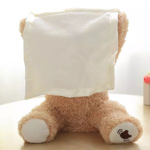 Kawaii gấu ẩn chơi tìm kiếm đồ chơi thú nhồi bông nói chuyện âm nhạc nhút nhát gấu điện âm nhạc peekaboo gấu sinh nhật món quà giáng sinh - Product Image 4