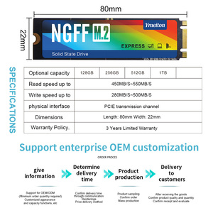 قرص صلب داخلي من نوع M.2 NGFF SSD 2280 2242 2260 عالي السرعة من Ymeiton بسعات 256 جيجابايت و512 جيجابايت و1 تيرابايت للكمبيوتر المكتبي والمحمول - Product Image 5