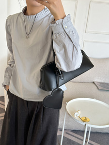 Moda estilo francés mujeres moda mango largo Satchels bolso de hombro para damas cinturones casuales bolsos de mano con corazón monedero llavero - Product Image 3