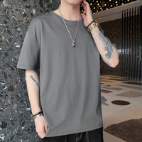 Camiseta Deportiva de Algodón de Buena Calidad con Logotipo Personalizado, Cuello Redondo, Manga Corta, Transpirable, para Hombre, con Acabado Lavado para el Uso Diario