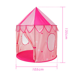 Carpa Castillo Infantil 105cm X 135cm Casa de Juegos Princesa Rosa para Niñas, Casa de Juguete para Interiores y Exteriores - Product Image 1
