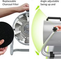 Ventilador extractor portátil de 6, 8, 10 y 12 pulgadas, ventilador de escape de baño de Metal, ventilador de ventilación de campana de cocina portátil ajustable en ángulo