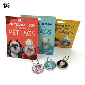 Blister imballaggio NFC collare per animali domestici con resina epossidica NTAG213 NTAG 215 NTAG216 Pet NFC Tag per smarrito e ritrovato - Product Image 1