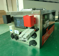 Batterie LiFePO4 rechargeable pour camping-car 12V 24V 48V 50Ah-600Ah à décharge profonde, portable, avec écran LCD, pour véhicules électriques/camping-cars