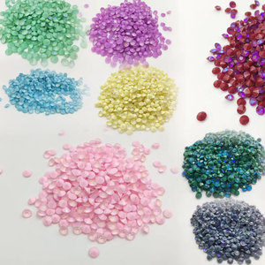 Coloré Lâche Verre Diamants Moka AB Forme Ronde Strass Accessoire pour DIY Anneau Boucles D'oreilles Épingle À Cheveux <span class=keywords><strong>Chaussures</strong></span> et Sacs - Product Image 1