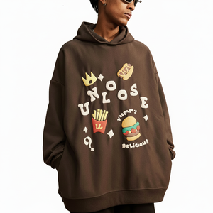 <b>Men's</b> Oversize <b>Pullover</b> Heavyweight Hoodie with Custom Logo New High Street <b>for</b> Puff Print Casual Sweatshirts <b>for</b> Winter - Product Image 1