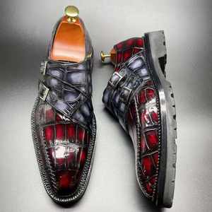 รองเท้าเดรสผู้ชาย <span class=keywords><strong>Goodyear</strong></span> รุ่นหรูหรา ไซส์ใหญ่ หนังจระเข้แท้ รองเท้าทางการคุณภาพสูงสำหรับผู้ชาย รองเท้าทำงานสำหรับผู้ชาย - Product Image 2