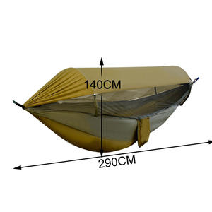 GARIDA Portable 70D Nylon Parachute Double Arbre de Couchage <span class=keywords><strong>Hamac</strong></span> <span class=keywords><strong>avec</strong></span> <span class=keywords><strong>Moustiquaire</strong></span> <span class=keywords><strong>et</strong></span> Bâche <span class=keywords><strong>Hamac</strong></span> Camping Extérieur GCHH-015 - Product Image 6