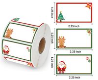 Étiquettes thermiques directes Joyeux Noël, autocollants aquarelle pour petites entreprises, pour inventaire, adresse, nom, étiquette cadeau
