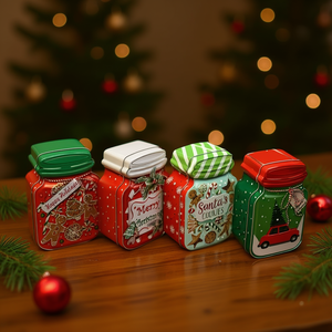 Homeera Decorative Ornament 15x9.8x5.8cm Iron Christmas Themed Rectangle Traditional Style - Product Image 2