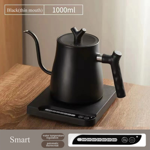 Hervidor de té y café eléctrico de cuello de cisne de acero inoxidable de 1.0L, diseño clásico, olla para electrodomésticos para uso doméstico de café - Product Image 3
