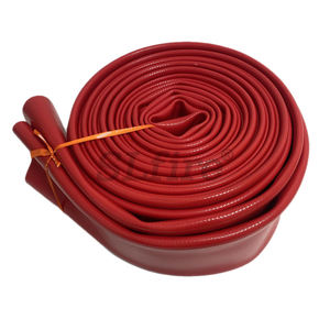 4 इंच 5 इंच की लाल कृषि सिंचाई tpplllफ्लैट स्लरी घोल खाद ड्रैग नली - Product Image 4