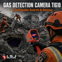 Cámara de Detección de Gases para Rescate en Incendios TIG10 640x512 IR CH4 SF6 NH3, Imagen de Fugas, 0.86kg, IP67, Láser, Brújula, WiFi, Dispositivo de Seguridad