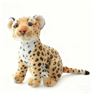 Juguetes de Peluche Realistas de Animales - Leopardo, León, Leopardo Negro, Leopardo Manchado, Leopardo de las Nieves y Leopardo Nublado, Regalo Perfecto - Product Image 4