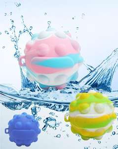 Kustom cetak Logo dapat digunakan kembali 3D pelangi silikon Pop Fidget bola Promosi penghilang stres mainan untuk anak perempuan populer VK - Product Image 5