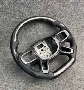 Volant en cuir perforé en bois pour Land Rover Sport Range <span class=keywords><strong>SVR</strong></span> L494 L405 <span class=keywords><strong>Evoque</strong></span> Volant en bois - Product Image 5