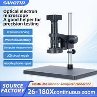 SANQTID TD-10A-4800HU HDMI/USB 48MP Video Microscope 60fps, 26-180x Electronic Magnifier for Mobile Phone Circuit Board Repair