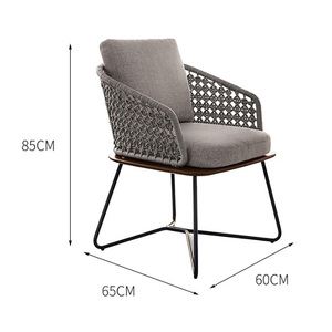 Conjunto de Comedor para Exteriores, Sofá de Ratán y Teca Impermeable, Muebles Minimalistas para Sala de Estar, Patio, Balcón, Jardín, Protección Solar - Product Image 5