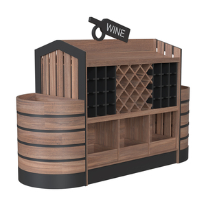 Estante para Vinos de Madera de Alta Capacidad con Diseño Desmontable para Supermercados - Exhibidor Independiente, Duradero y Ecológico - Product Image 2