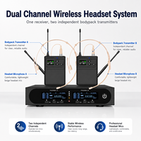 Sistema de Auriculares Inalámbricos de Doble Canal EX602-T, Micrófono Inalámbrico UHF True Diversity para Espectáculos y Presentaciones