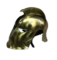 Casco de Caballero Medieval de Alta Calidad, Metal Pulido, Talla Adulto, Imitación Antigua, para Exhibición en Casa