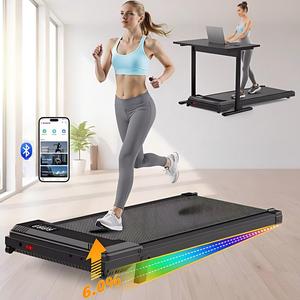 Attrezzatura da Palestra, Tapis Roulant Elettrico Pieghevole con Controllo APP Intelligente, Mini Tapis Roulant Portatile Senza Maniglie per Sotto Scrivania - Product Image 3