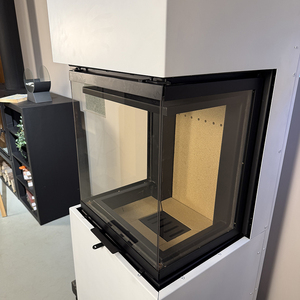 <span class=keywords><strong>Chimenea</strong></span> Moderna de Doble Cara Giratoria con Fuego Real, <span class=keywords><strong>Instalación</strong></span> de Calefacción a <span class=keywords><strong>Leña</strong></span> Integrada para Hoteles y Apartamentos - Product Image 4