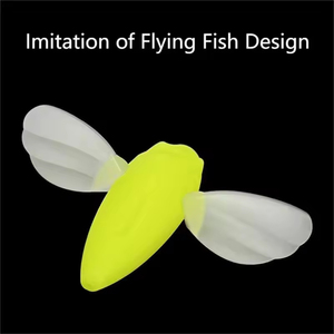 Aotuo Leurre souple flottant réaliste de 6,5 g, type poisson volant bionique avec ailes, pour la pêche au bar et au poisson-serpent en eau douce – Meilleure vente - Product Image 4