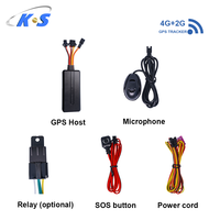 Düşük Fiyatlı 4G LTE 2G GSM Araç GPS Akıllı İzleyici KS004 Gerçek Zamanlı Yazılım SOS ACC Algılama PC Uyumlu Bulut Depolama