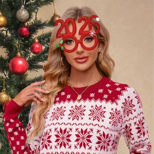 2026 Creative Digital Funny Eyewear Christmas Party Novelties Decorative <b>Frames</b> for New Year Photo Props - Product Image 3