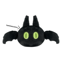 Chauve-souris en tissu brodé lumineux en peluche d'horreur douce unique qui brille dans le noir pour Halloween anniversaire rempli de coton PP
