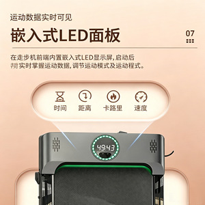 ลู่วิ่งไฟฟ้าพรีเมียม 1035x376 มม. หน้าจอ LED พับได้ อุปกรณ์ออกกำลังกายในร่ม พร้อมระบบลดแรงกระแทก - Product Image 3