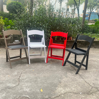 Chaise pliante en résine blanche moderne anti-UV, capacité 450 kg, pour jardin, hôtel, cuisine, salon, salle à manger, événements extérieurs